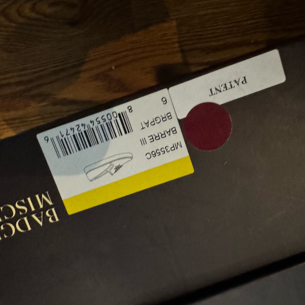 Badgley Mischka Patent Embellished Flats - Dark Red - Picture 2 of 3